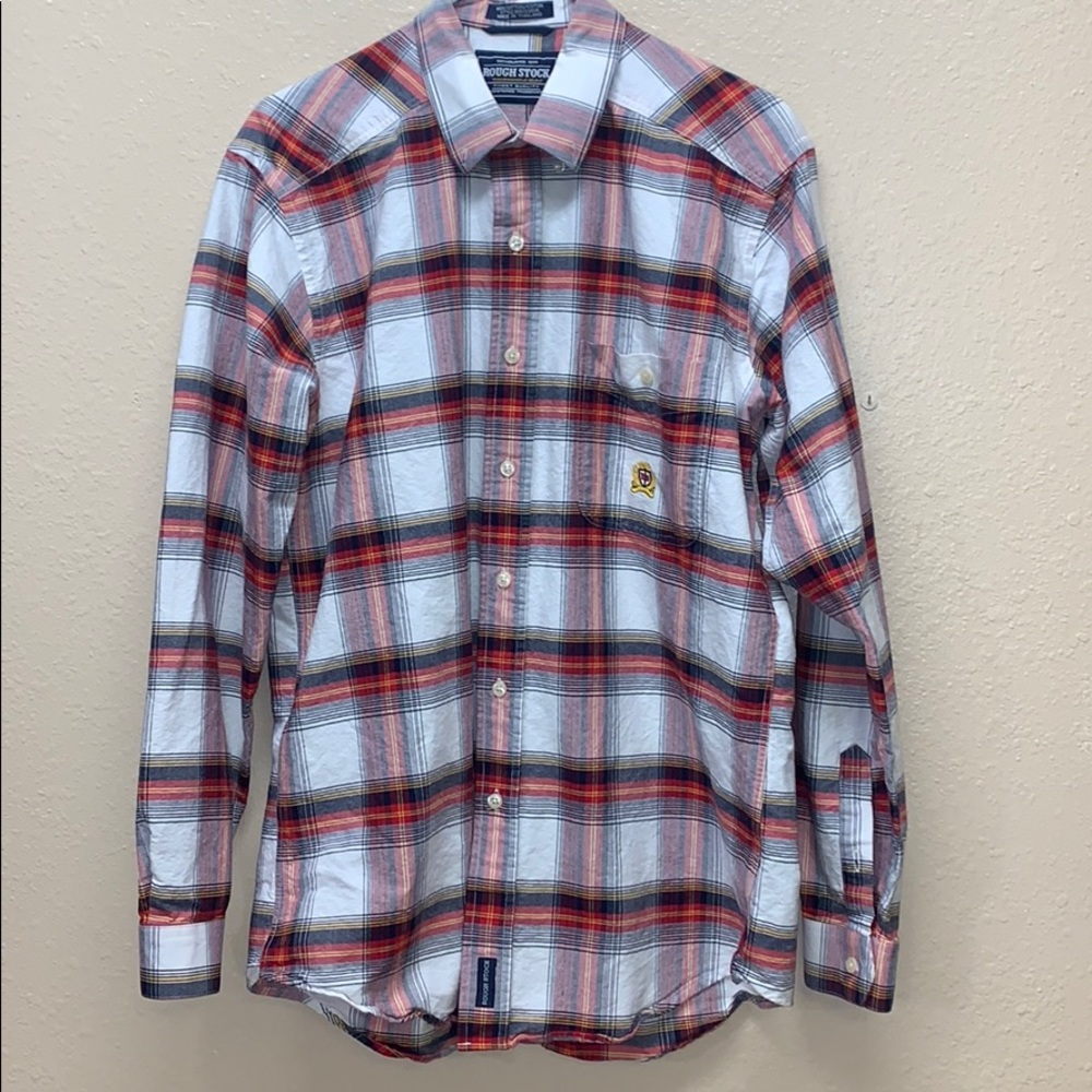 Men’s Plaid Roughstock Panhandle Slim Shirt Sz M